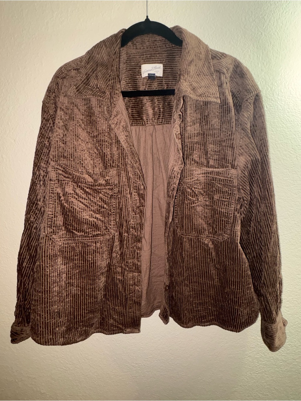 Universal Thread Brown Corduroy Button-Front Jacket